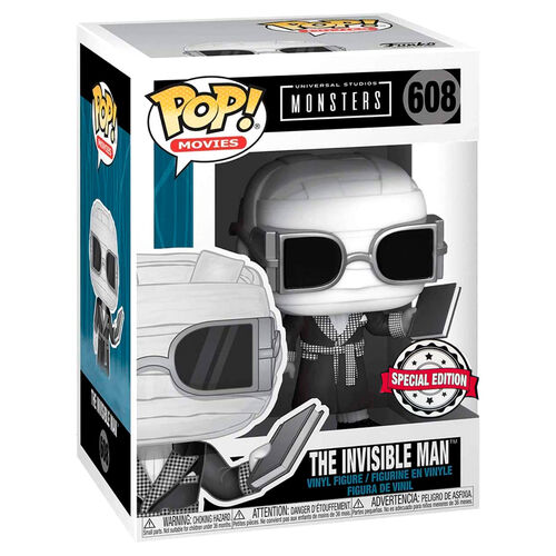 POP figure Universal Monsters Invisible Man Black and White Exclusive