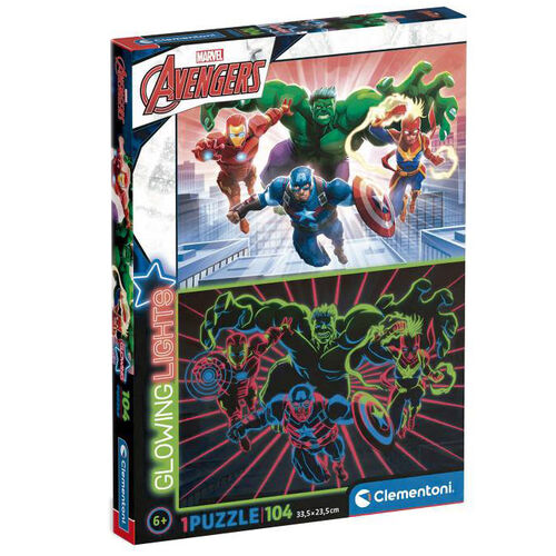 Marvel Avengers glowing puzzle 104pcs