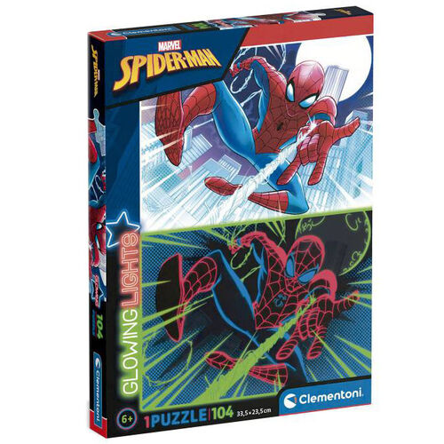 Puzzle glowing Spiderman Marvel 104pzs