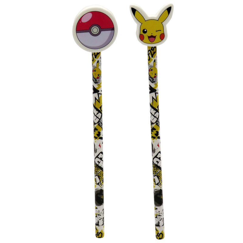 Pokemon Pikachu pencil with eraser assorted