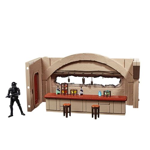 Star Wars Mandalorian Nevarro Cantina + Imperial Death Trooper figure set