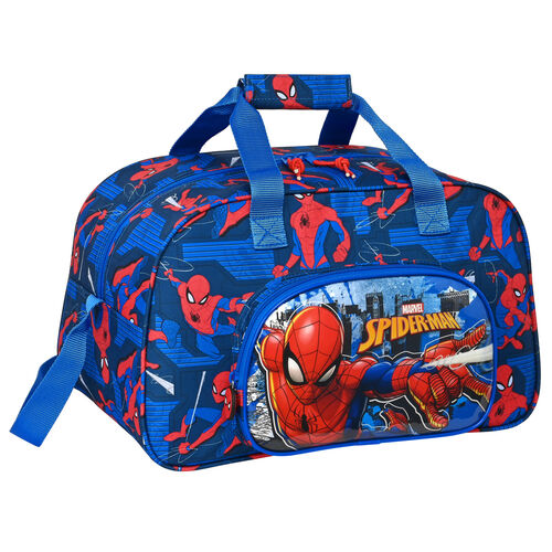 Blue Marvel Spiderman Shoulder Sports Duffel Bag for Boy Kids 