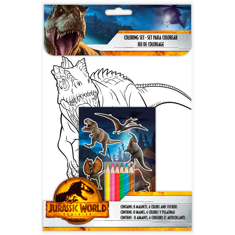 Jurassic World coloring set