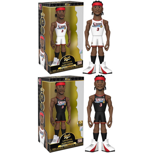 Pack 2 figures Vinyl Gold NBA 76ers Allen Iverson 30cm 1 + 1 Chase