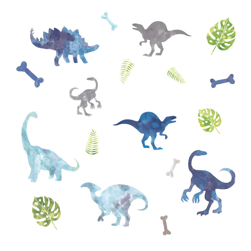 Watercolour Dinosaurs decorative vinyl