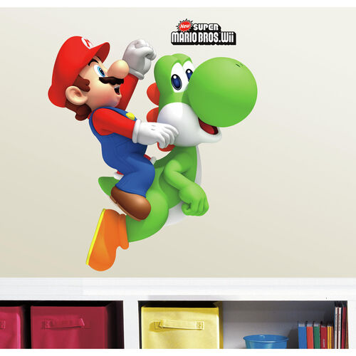 Super Mario Bros Yoshi and Mario decorative vinyl