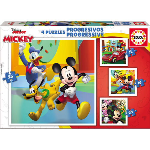 Puzzle Progresivo Mickey y Amigos Disney 12-16-20-25pzs