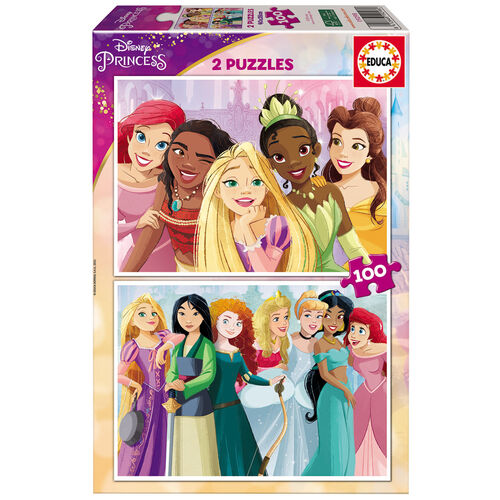Puzzle Princesas Disney 2x100pzs