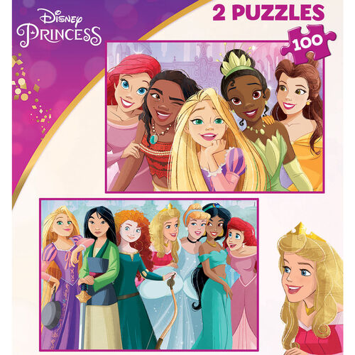 Puzzle Princesas Disney 2x100pzs