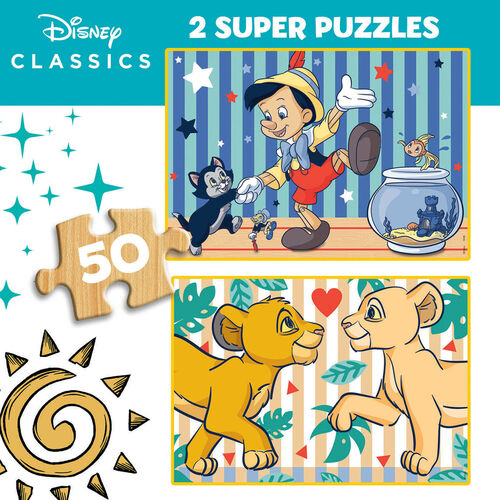 Disney The Lion King Pinocchio puzzle 2x50pcs