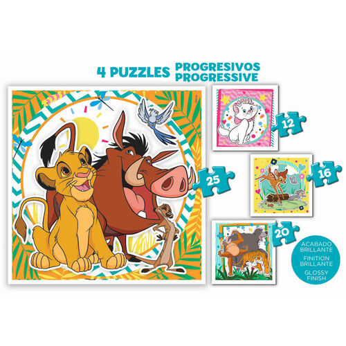 Puzzle Progresivo Disney 12-16-20-25pzs