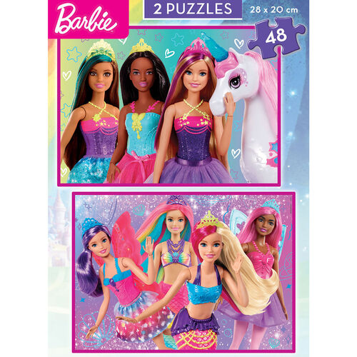 Puzzle Barbie 2x48pzs