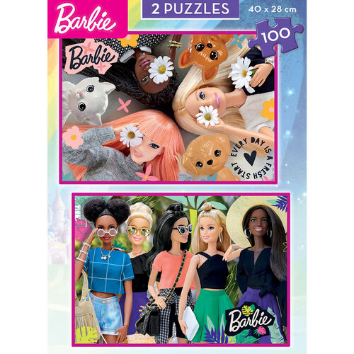 Puzzle Barbie 2x100pzs