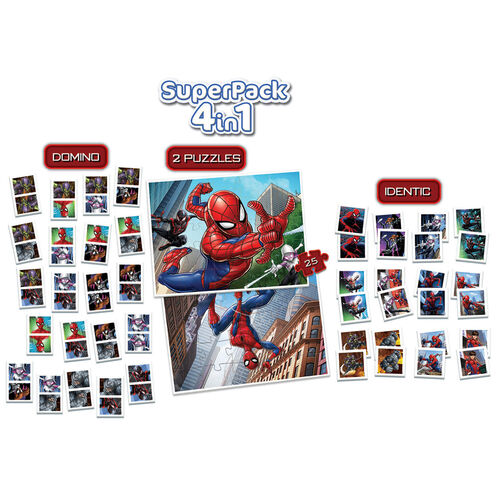 Superpack 4 en 1 Spiderman Marvel