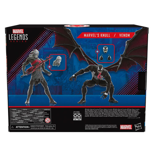 Blister 2 figuras Marvel Knull y Venom King in Black Marvel Legends 15cm