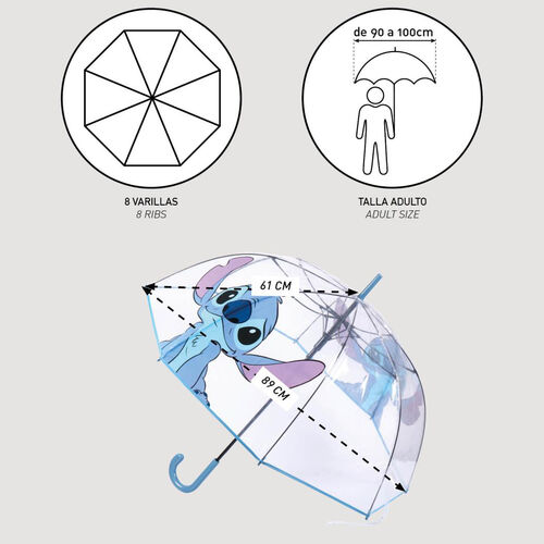 Paraguas manual Stitch Disney 60cm