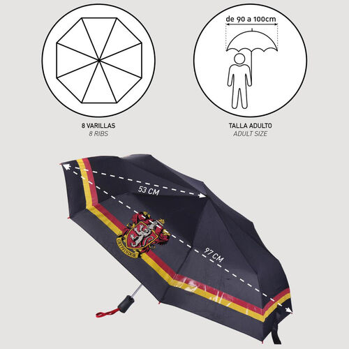 Harry Potter Griffindor atutomatic folding umbrella 53cm