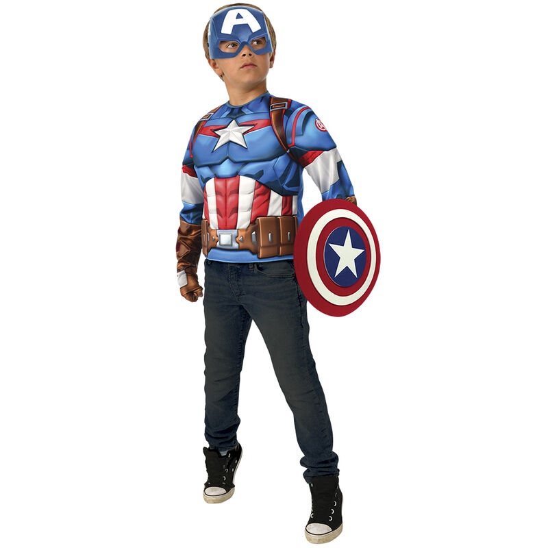 Marvel Avengers Captain America Muscle chest kids t-shirt  costume