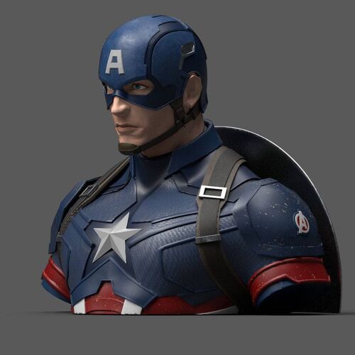 Busto hucha Capitan America Deluxe Endgame Vengadores Avengers Marvel 20cm