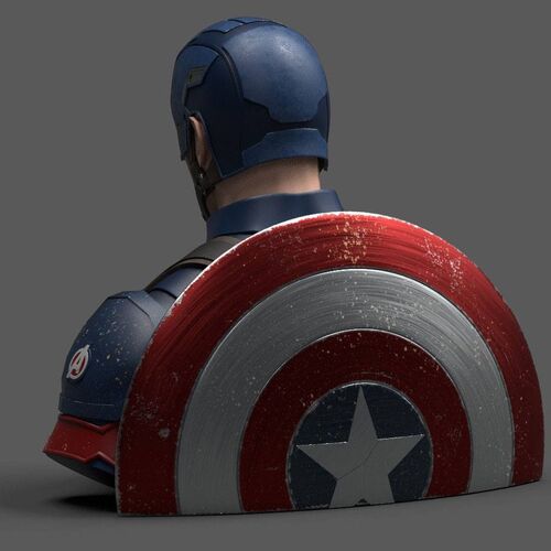 Marvel Avengers Endgame Captain America money box bust 20cm
