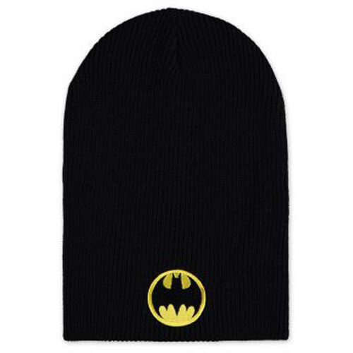 Batman Knit Beanie Hat With Metal Badge 
