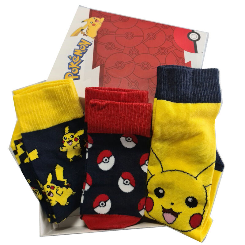 Set 3 calcetines Pokemon adulto surtido