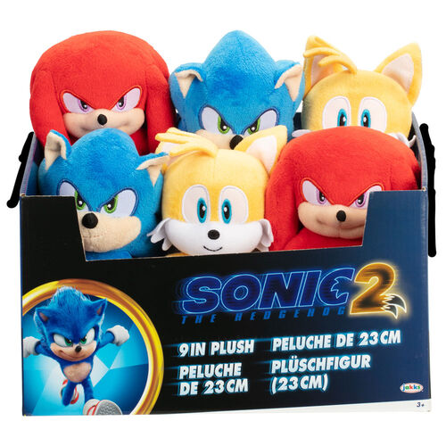 Sonic 2 assorted plush toys 8 display 22,5cm