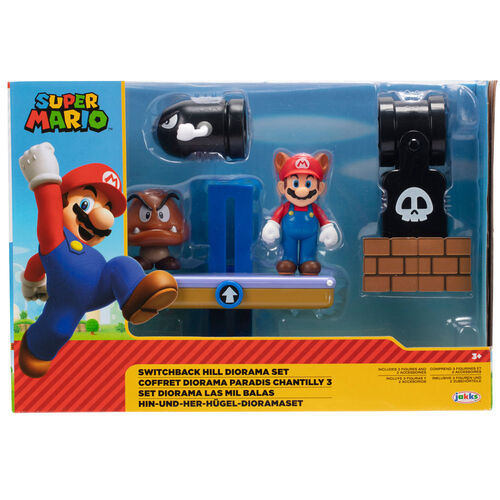 Super Mario Bros Switchback Hill diorama set 6cm