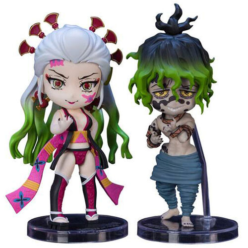 Set Figuras Figuarts mini Daki and Gyutaro Demon Slayer Kimetsu No Yaiba 9cm
