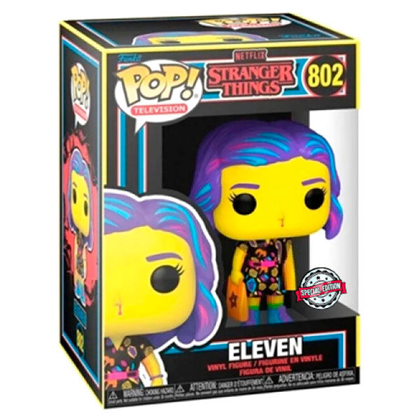 Funko POP o Figura POP Stranger Things Eleven in Mall Outfit Black Light Special Edition - 802