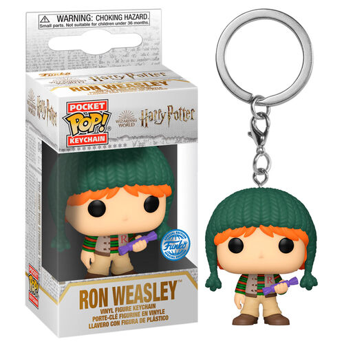 Llavero Pocket POP Harry Potter Holiday Ron Exclusive