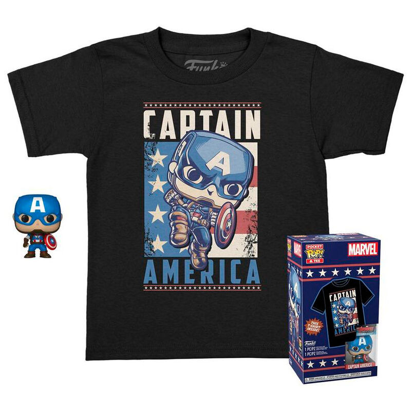 Set figure POP & Tee Marvel Captain America
