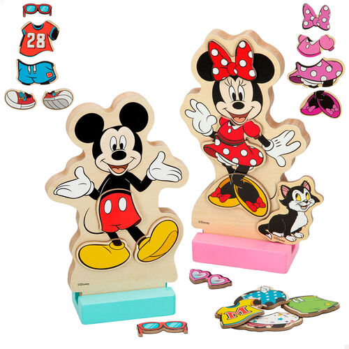 Disney Minnie dresses wooden magnetic set