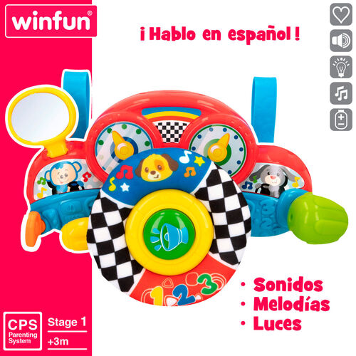 Spanish Baby Learning Steering Wheel
