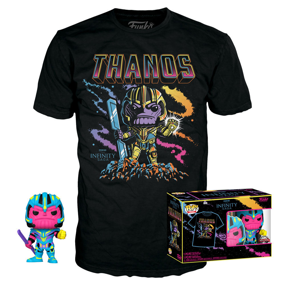 Funko POP o figura POP & Tee Marvel Infinity Saga Thanos Special Edition - 909 Camiseta Talla (M)
