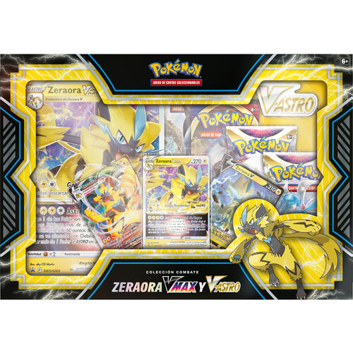 Spanish Pokemon Pack 6 Collectible card game boxes Deoxys Vmax & Zeraora Vmax assorted