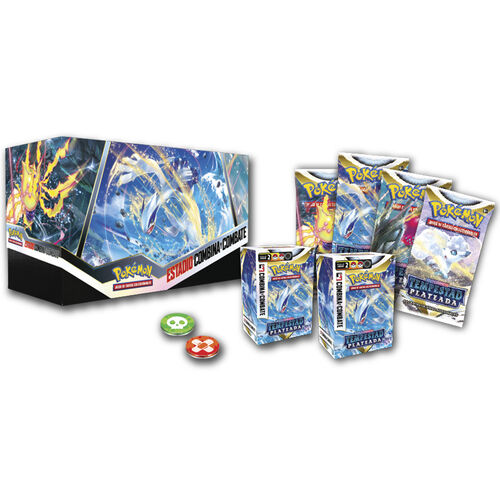 Spanish Pokemon Silver Tempest Combine and Combat Stadium Collectible card game box