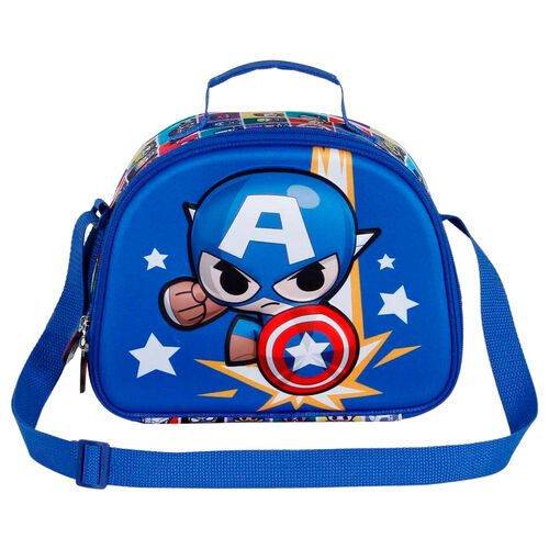 Bolsa portameriendas 3D Punch Capitan America Vengadores Avengers Marvel