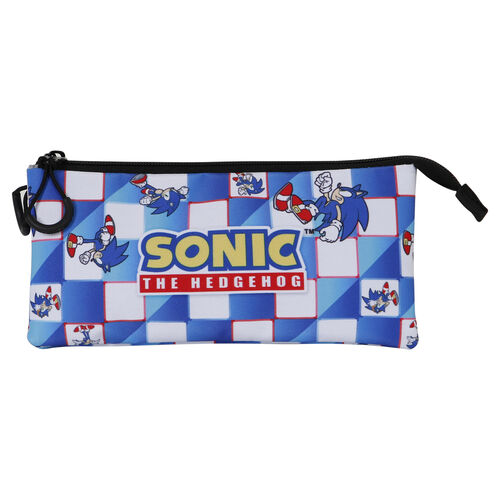 Sonic The Hedgehog Blue Lay triple pencil case