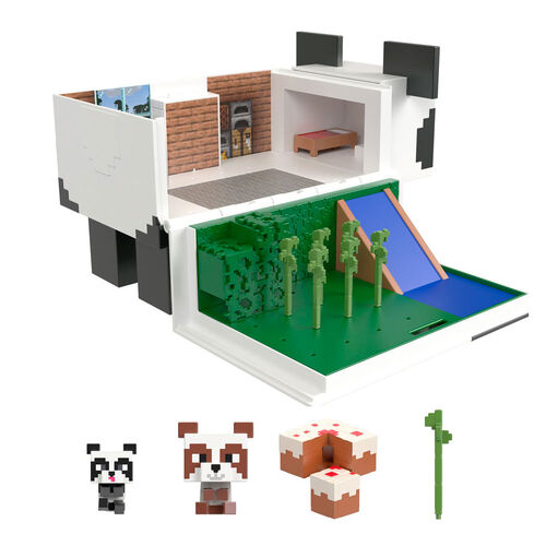 Playset Mob Head Mini Panda Minecraft