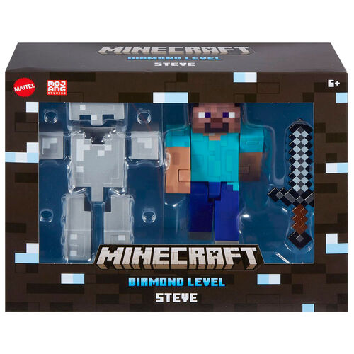 Figura Steve Diamond Level Minecraft 14cm
