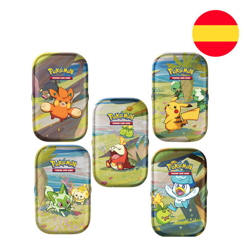 Spanish Pokemon Tin mini assorted Pokemon collectibles card Game cards