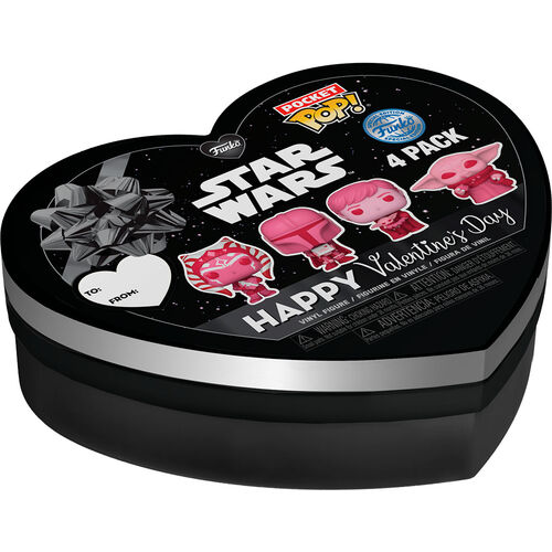 Metal box 4 Pocket POP Star Wars The Mandalorian Valentines