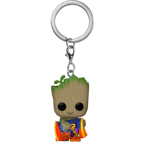 Pocket POP Keychain Marvel I am Groot - Groot with Cheese Puffs