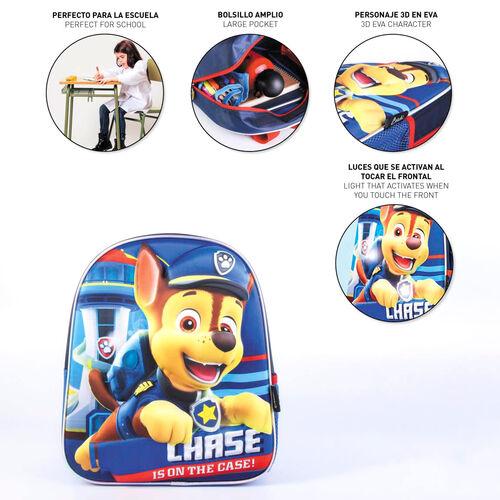 Paw Patrol Chase 3D backpack with lights 31cm