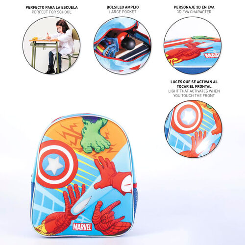 Marvel Avengers 3D backpack with lights 31cm