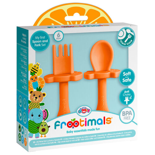 Frootimals Orangiefly my first spoon and fork set