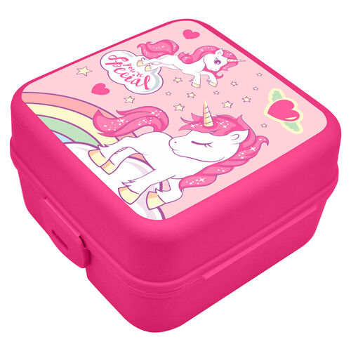 unicorn lunch box set 3 compartment