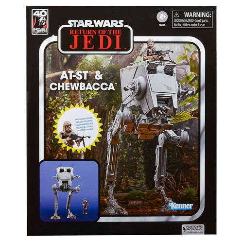Star Wars Return of the Jedi  40th Anniversary AT-ST & Chewbacca figure