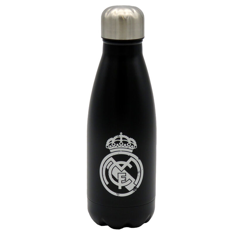 Botella acero inoxidable Real Madrid negra 550ml